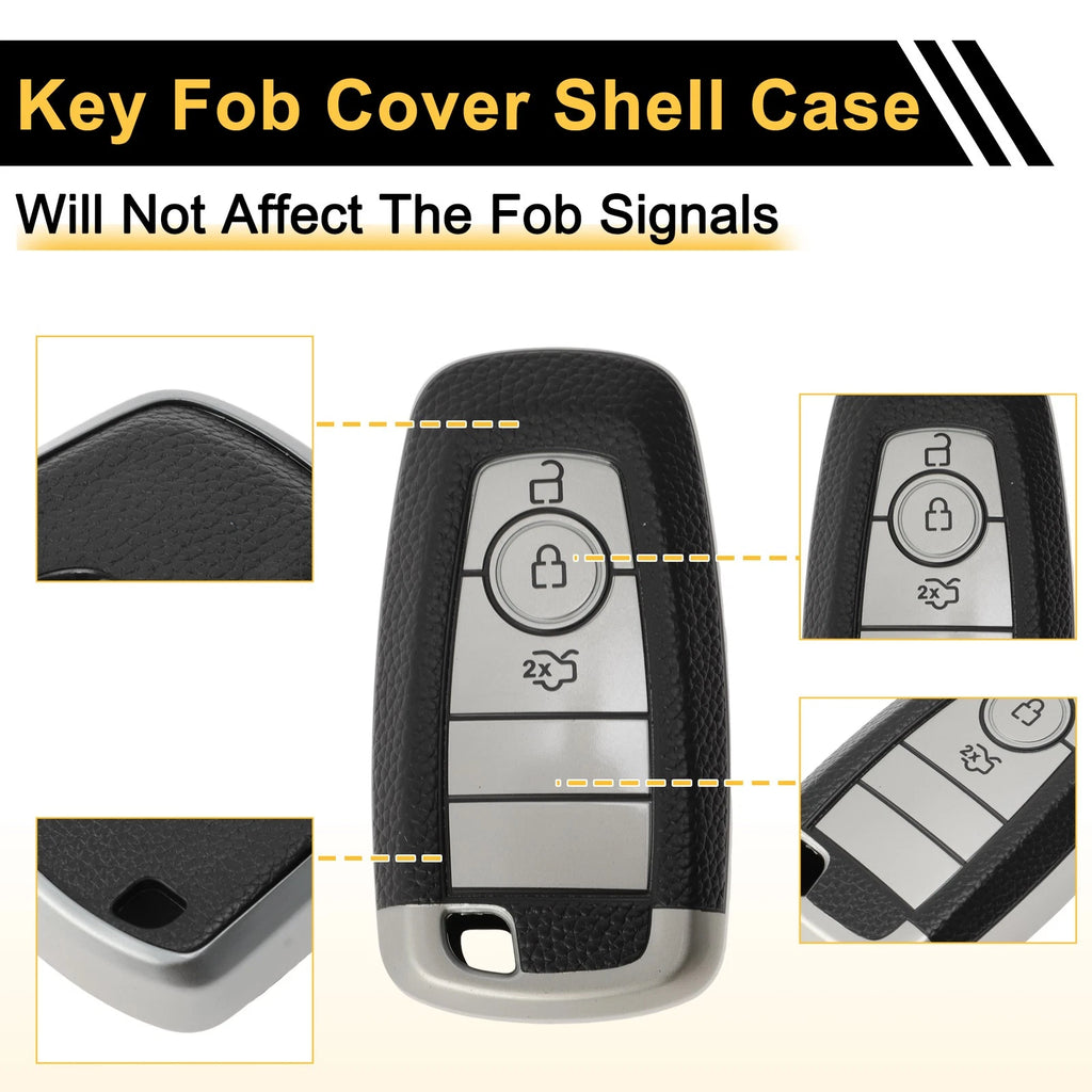 TPU Silicone Key Fob Shell Cover Case for Ford Mondeo (3 Buttons)
