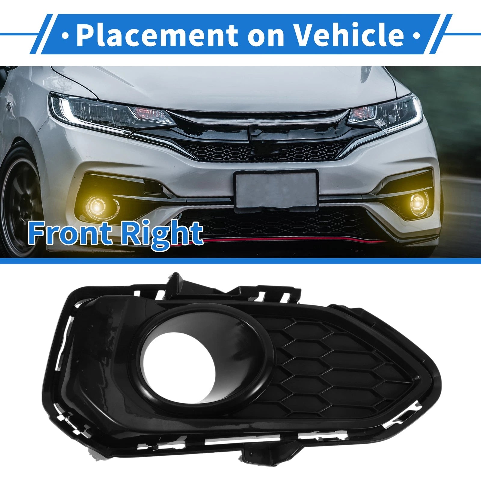 Front Right Fog Light Grill No. 71103T5HH60 for Honda Fit (2018–2019)