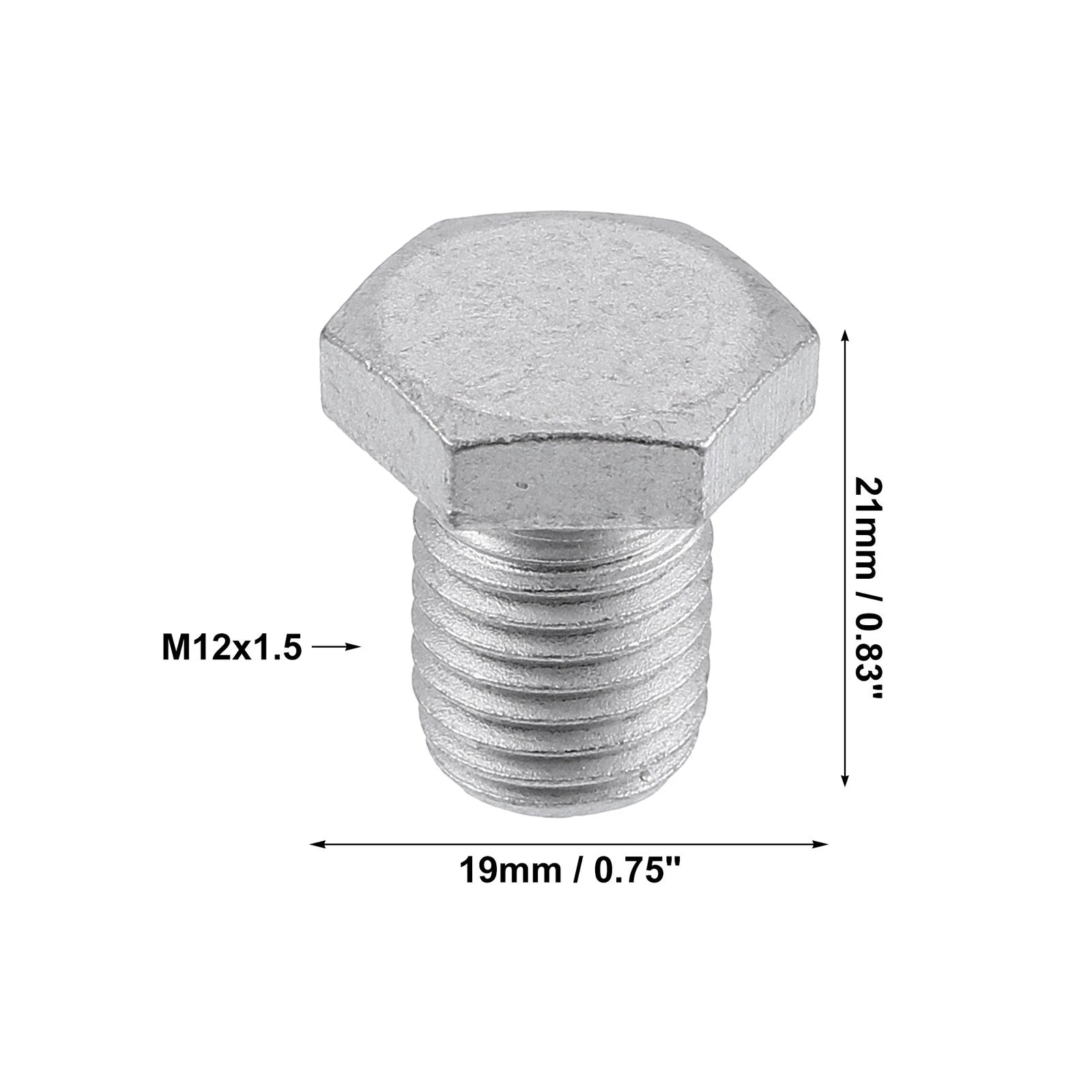 Set of 4 M12x1.5 Steel Engine Oil Drain Plug Screws with Gasket for BMW Mazda