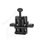 Adjustable ABS Black Door Mounting Clamp for Cabinet Installation (14.5-21 cm)