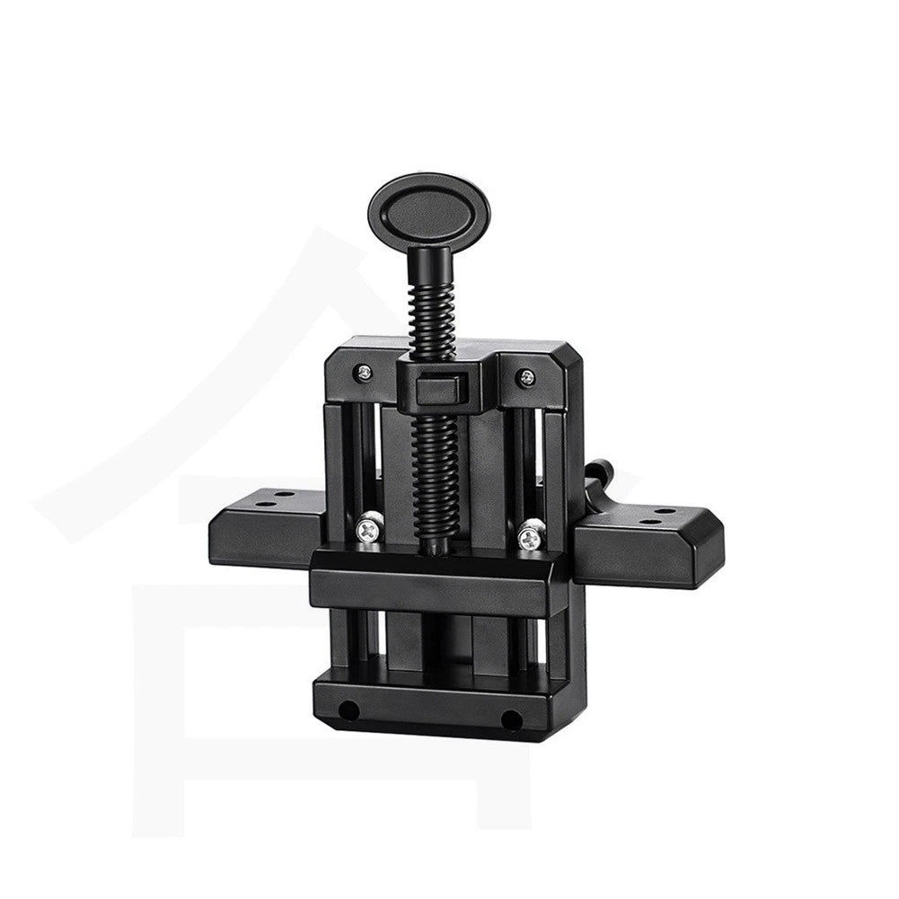 Adjustable ABS Black Door Mounting Clamp for Cabinet Installation (14.5-21 cm)