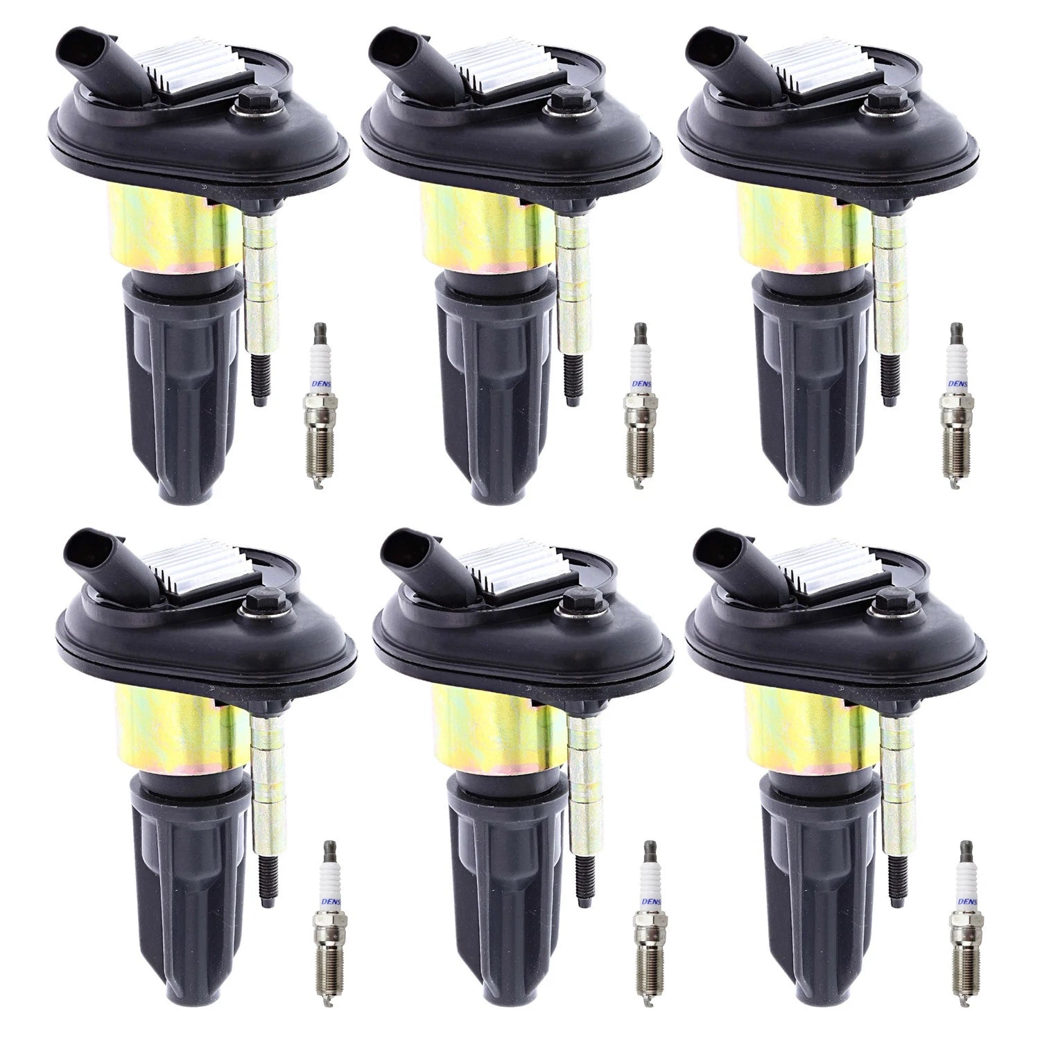 Set of 6 Ignition Coils & Platinum Spark Plugs for Bravada Trailblazer (2002–2008)