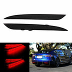 2X LED Smoke Rear Bumper Reflector Tail Brake Lights for Tesla Model S (2012–2023)