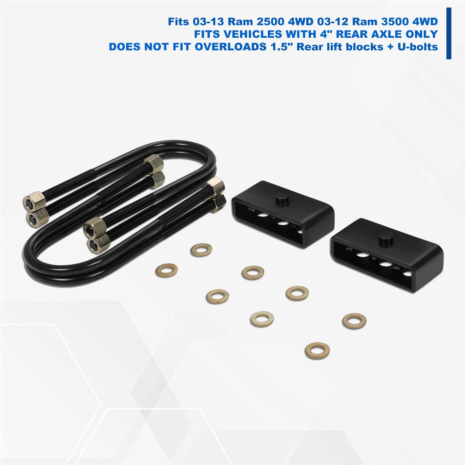1.5" Rear Coil Spring Leveling Spacer Lift Kit for Dodge Ram 1500-3500 (2003–2013)