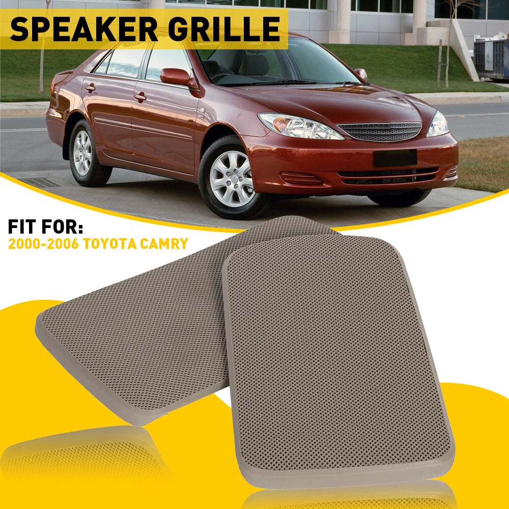 Set of 2 Rear Grill Speaker Covers for Toyota Camry (2002–2006) Gray