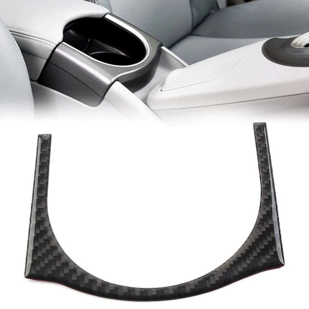 Carbon Fiber Interior Armrest Cup Holder Cover Trim for Toyota Prius (2012–2015)