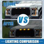 LED Front Grille Lights for Ford F150 F250 F350 (2015–2023) - Amber