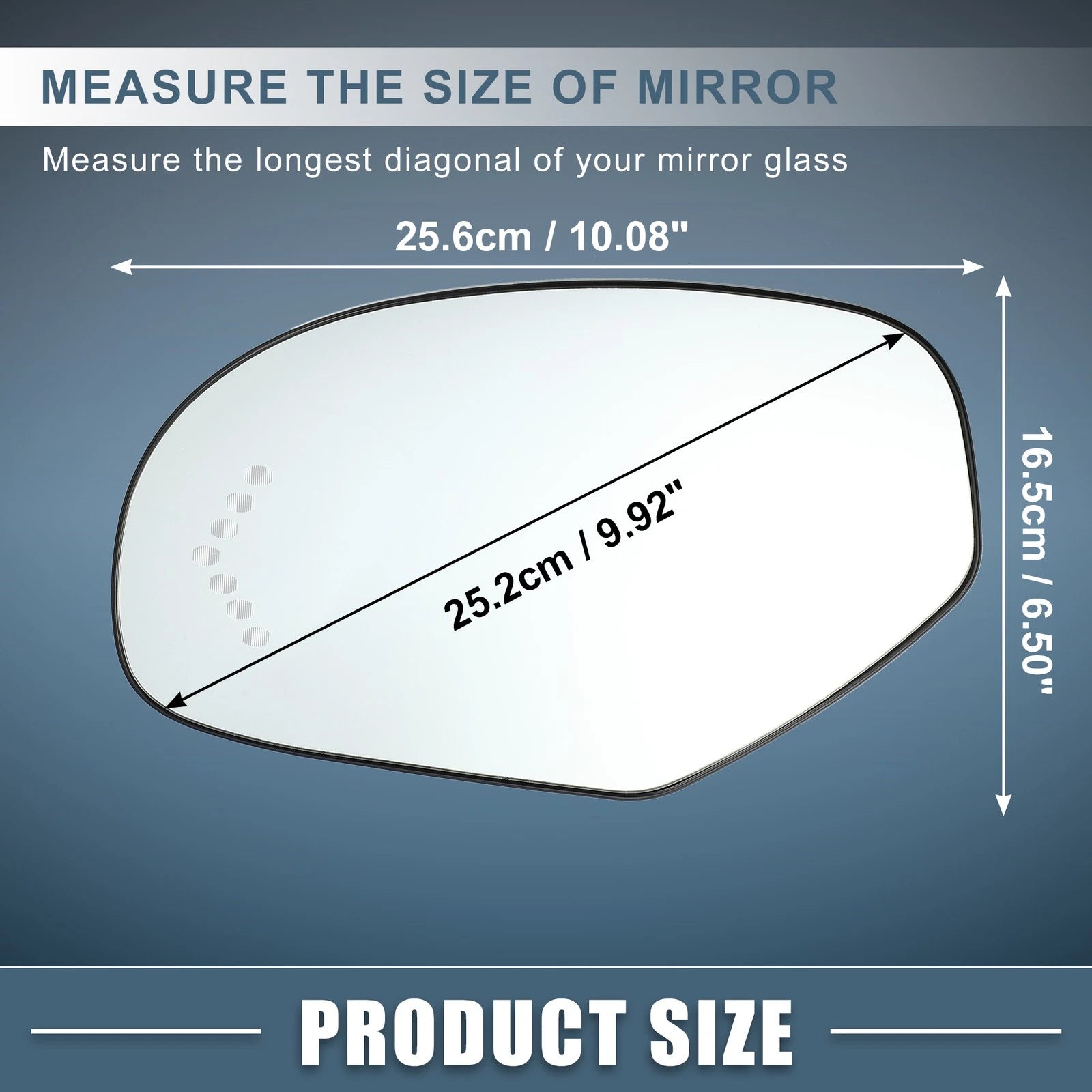 Driver Left Side Heated Mirror Glass for Chevy Silverado Avalanche Suburban (2007–2014)