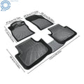 3X Black TPE All-Weather Floor Mats Liner for VW Jetta A7 (2019–2026)