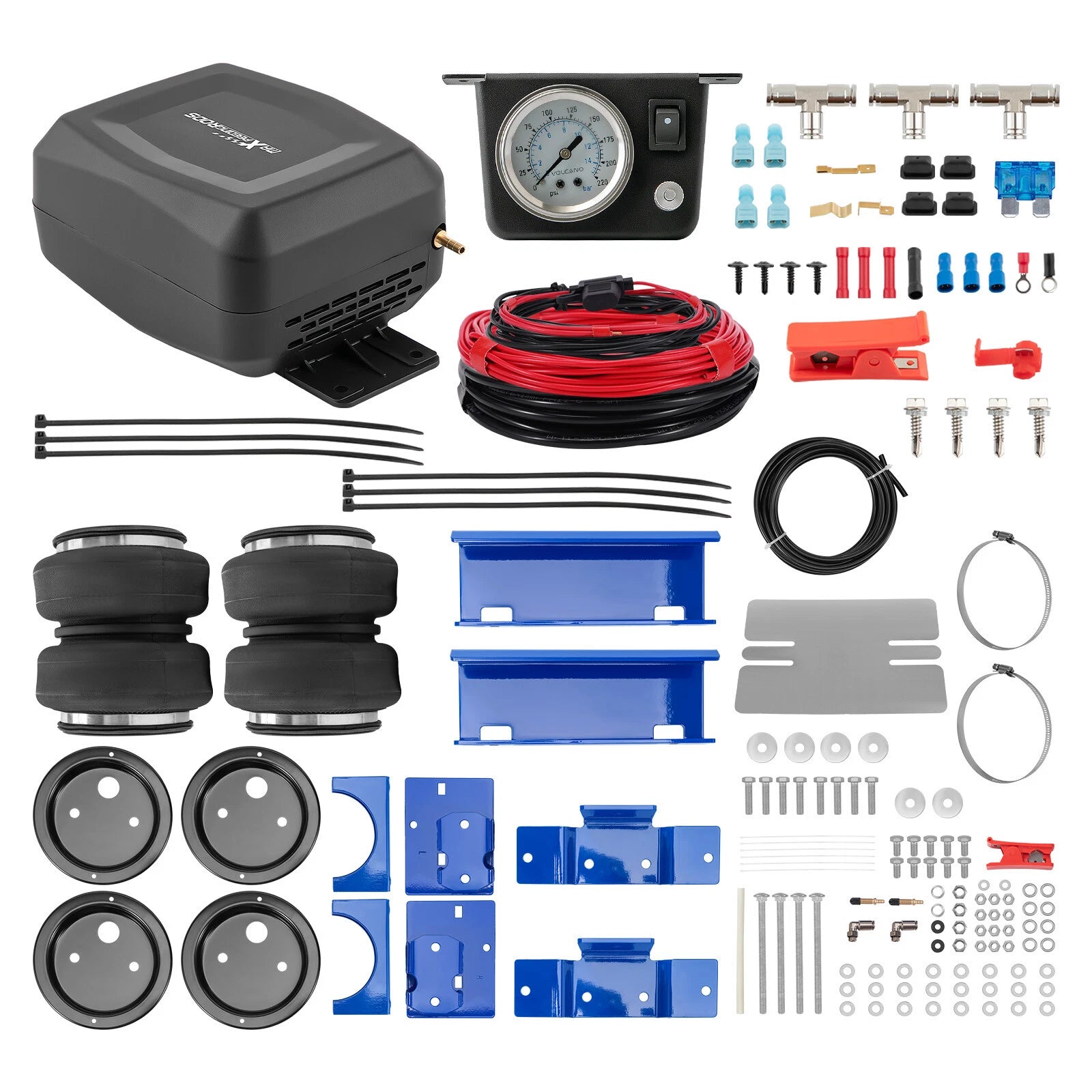 Air Suspension Kit + Air Shock Compressor for GMC K2500 Pickup (1998–2000)