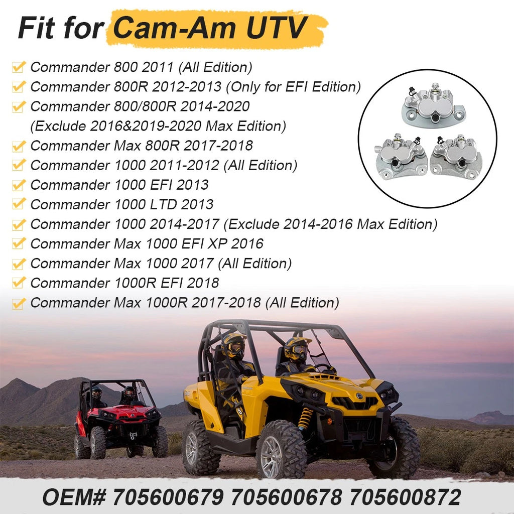 Set of 4 Brake Calipers for Can-Am Commander 800 1000 (2011–2020)