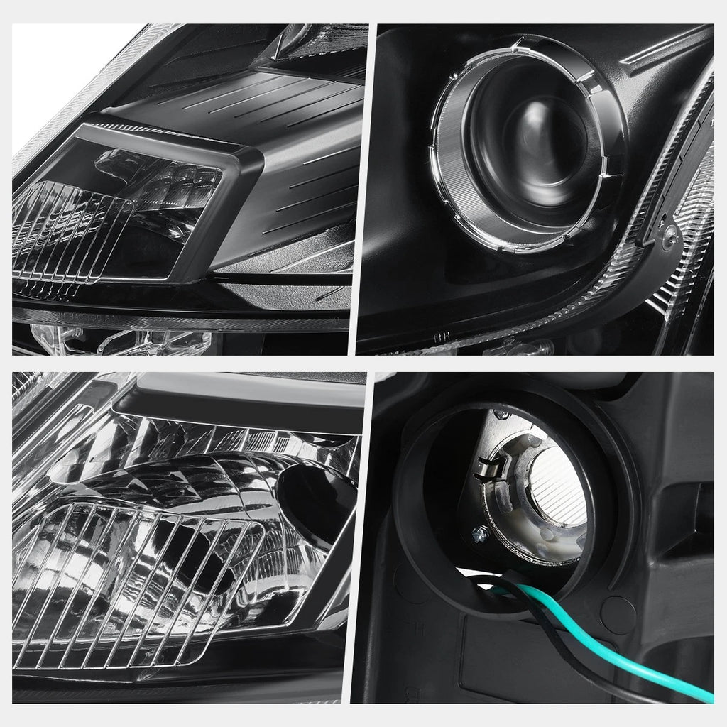 Driver Side Projector Headlight Lamp for Ford Fusion (2010–2012) Black