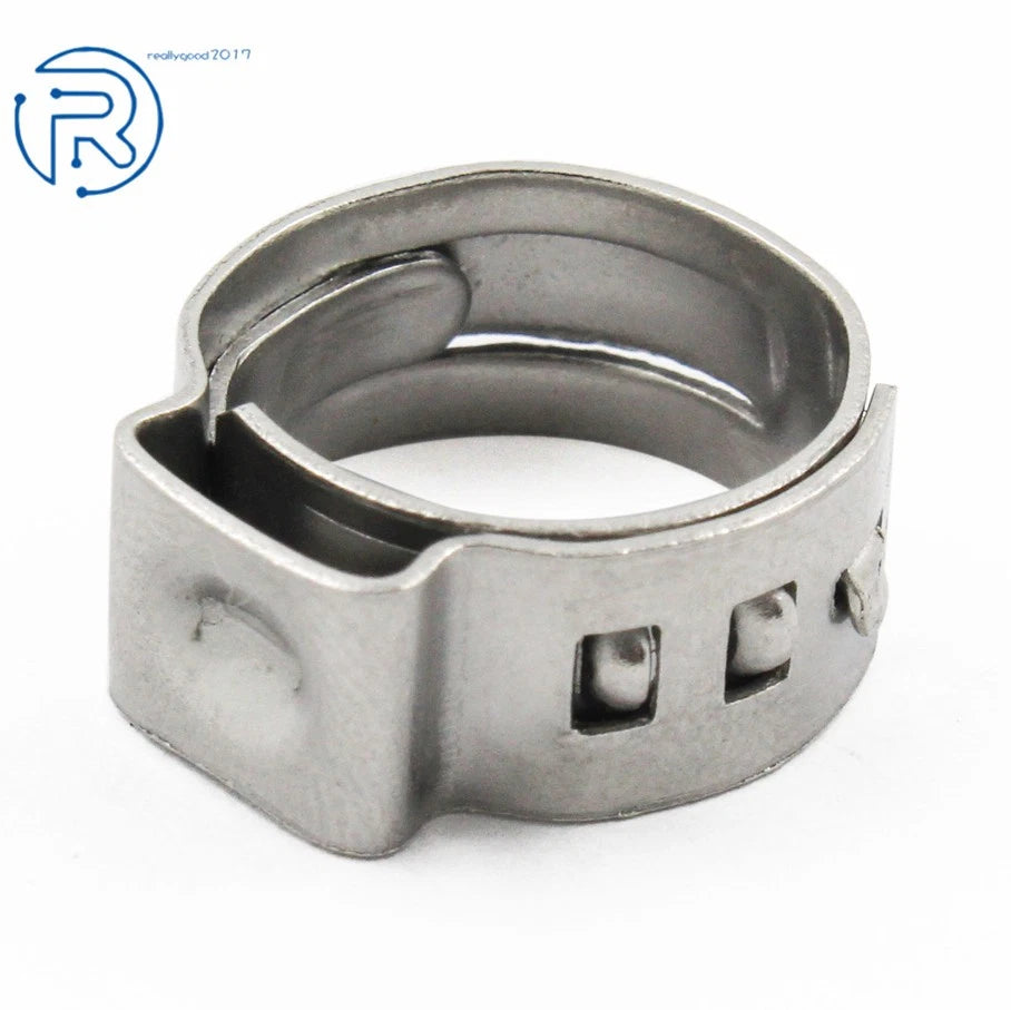100 Piece 1" Stainless Steel Clamp Cinch Ring Fitting for Tubing