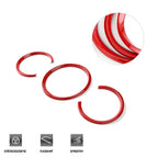 3PC Red Dashboard Surrounding Ring Cover Trim for Porsche Macan (2014–2023)