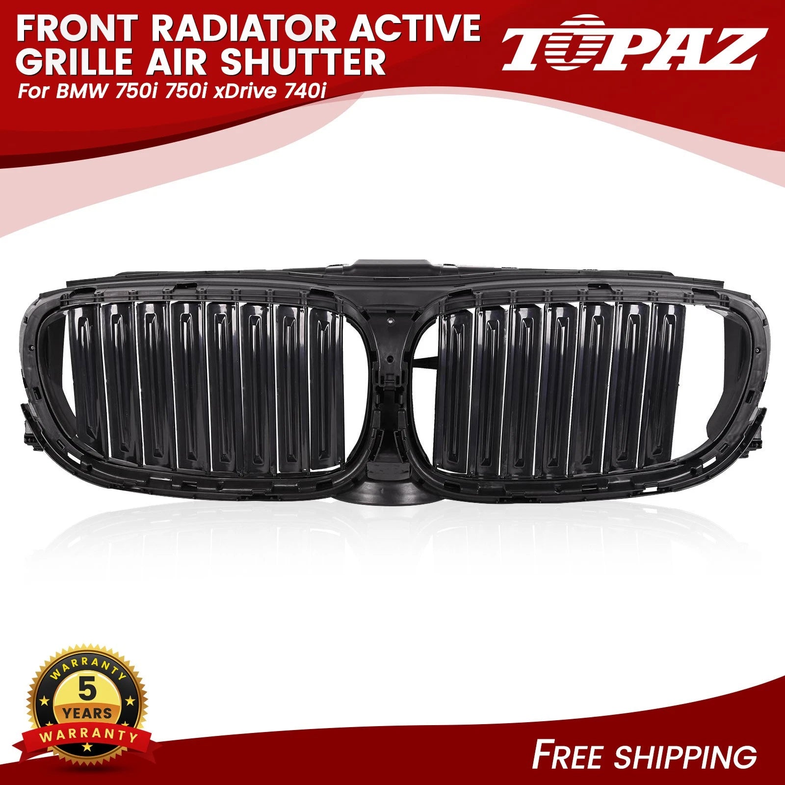 Front Bumper Grille Air Shutter Flap for BMW 740e xDrive 740i xDrive (2017–2018)