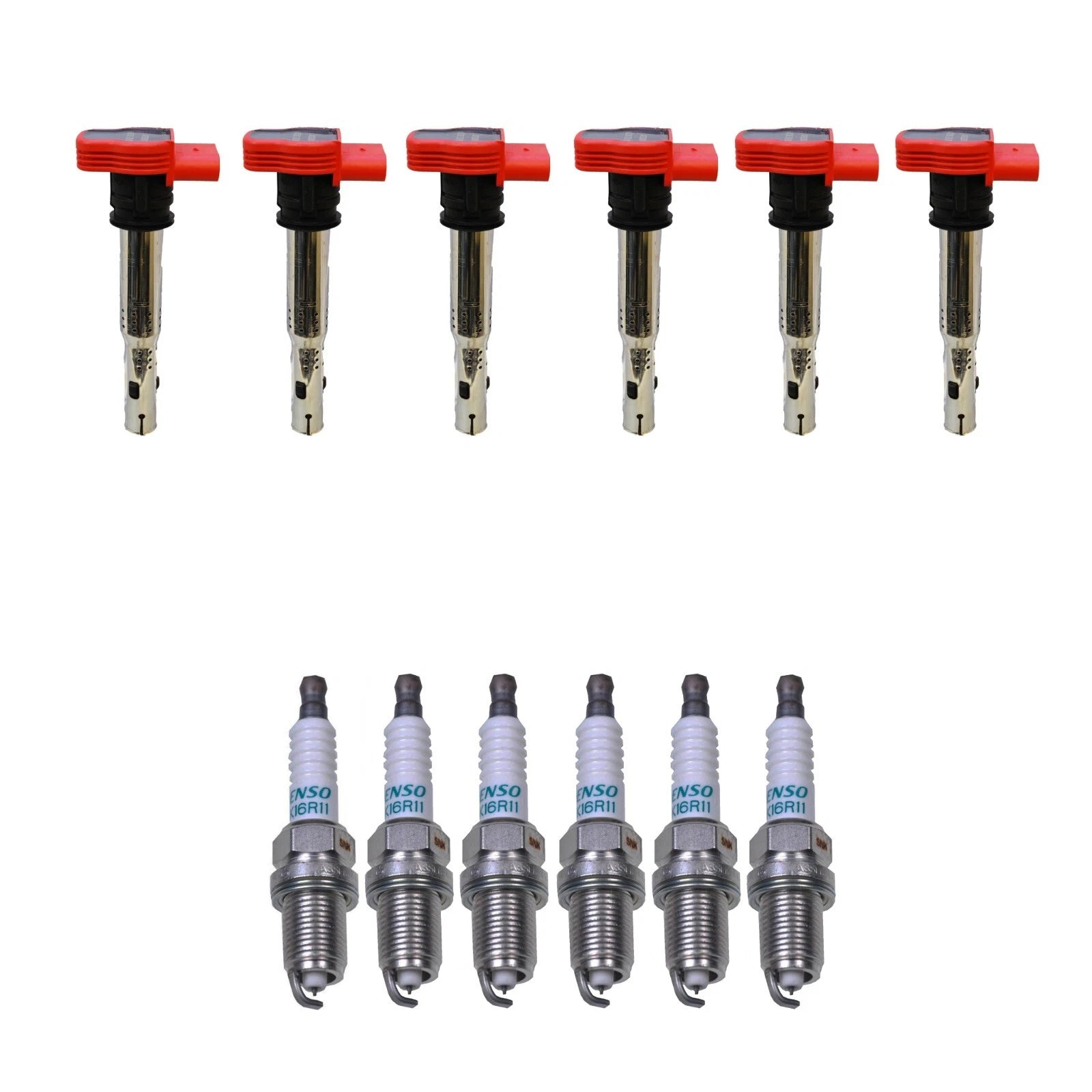 Set of 6 Denso Ignition Coils for Iridium Long Life (Gap 0.044)