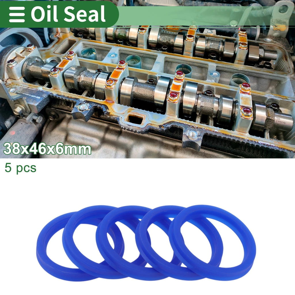 Set of 5 Oil Seal Rotary Shaft Seal 38x46x6mm for Various Models 