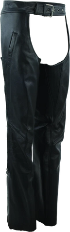 Leather Chaps for Kuryakyn River Road Plains Women Black Small
