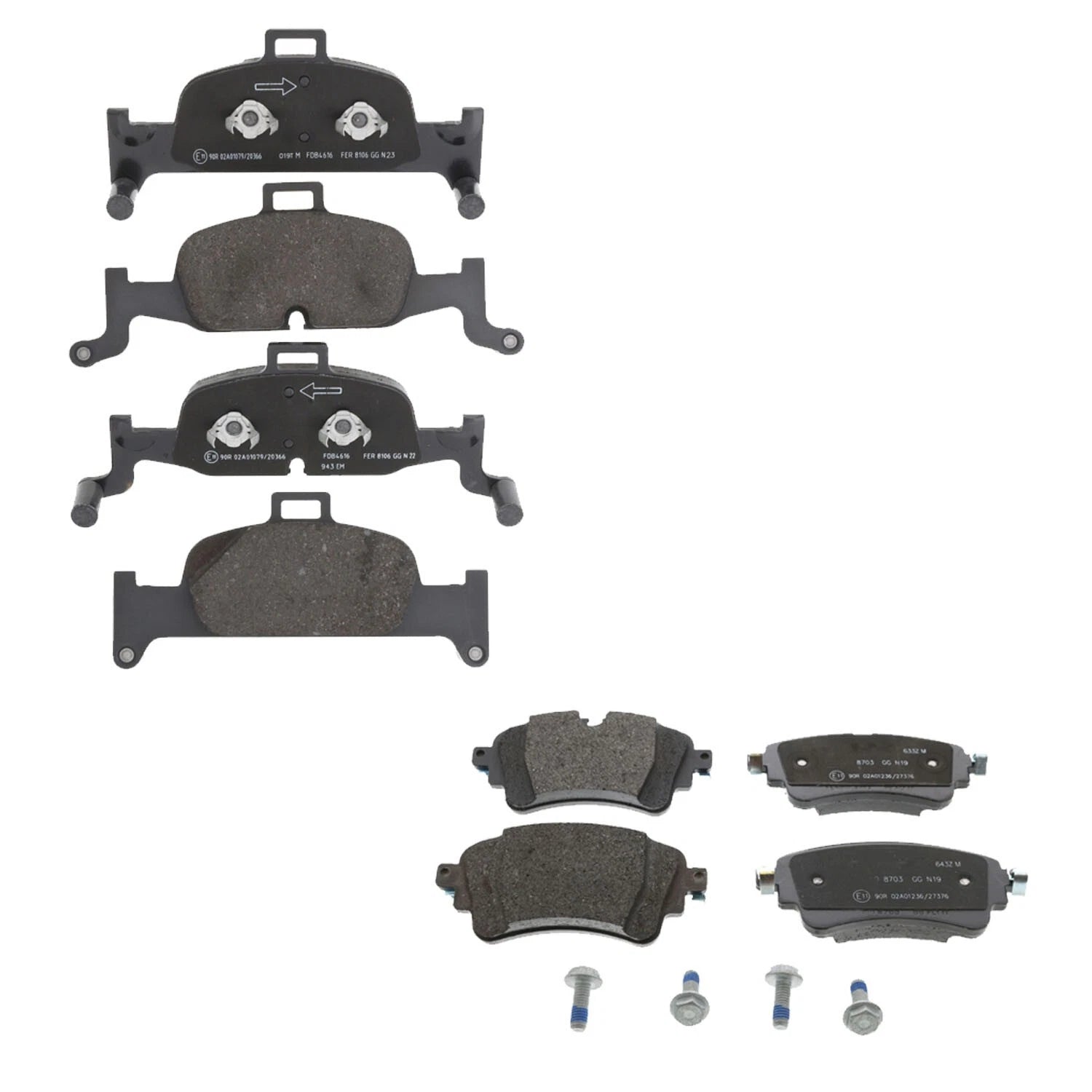 Set of 4 Brake Pads for Audi A4 Allroad A5 Sportback A6 Quattro Q5 (2010–2020)