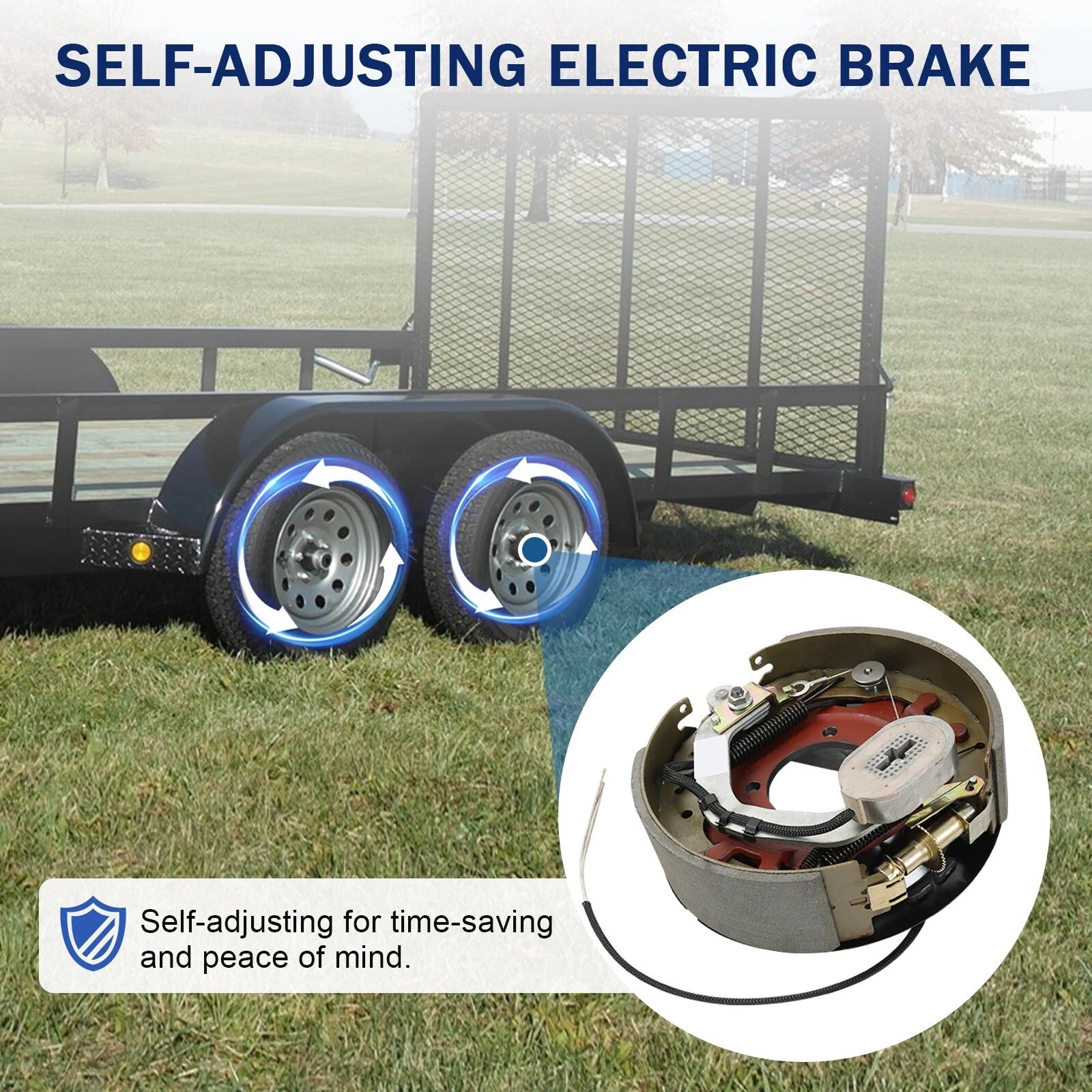 Set of 2 Electric Trailer Backing Plates for Dexter 8K Axle (Fits 8000)
