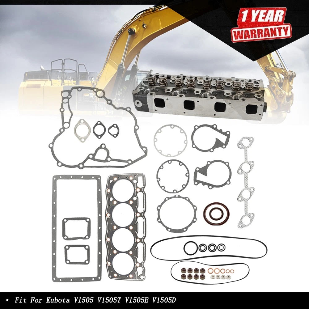 Complete Cylinder Head & Gasket Kit for Kubota V1505