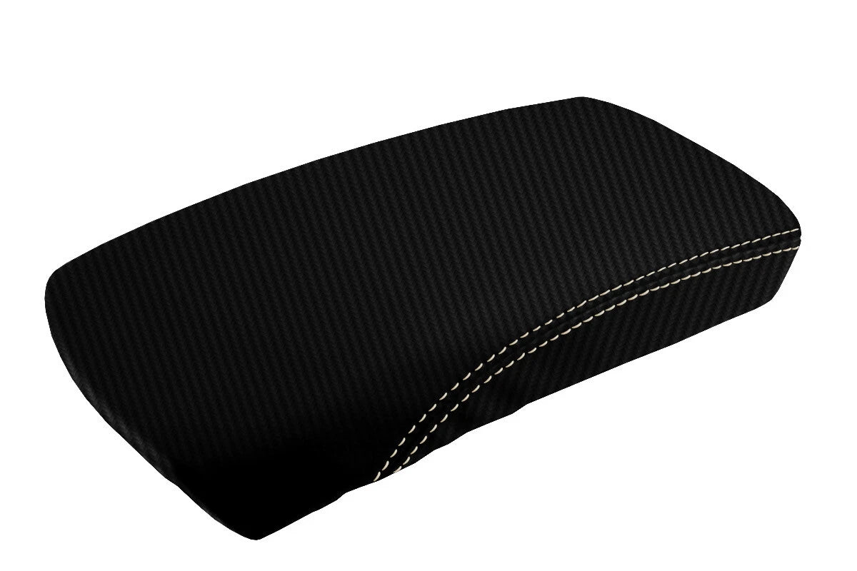 Console Lid Armrest Cover for Nissan Rogue (2014–2016) Carbon Fiber
