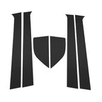 6 Pcs Pillar Window Trim for Chevy Aveo (2002–2006) Black