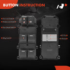 Front Left Window Control Switch for Honda Crosstour (2012-2015)