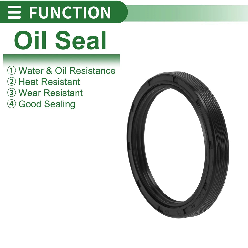 Oil Seal for [Make Model] (60x75x10mm) NBR Rubber High Pressure Black