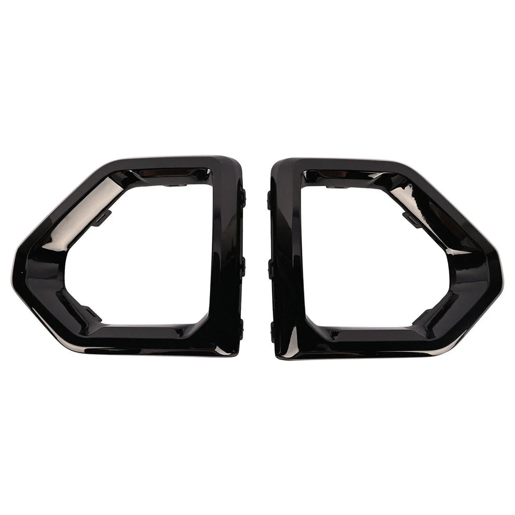 Gloss Black Front Fog Lamp Outer Bezel Cover for GMC Sierra (2019–2021)