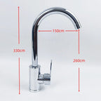 Durable Hot&Cold Stainless Steel Faucet Sink Mixer Sprayer Single-Handle