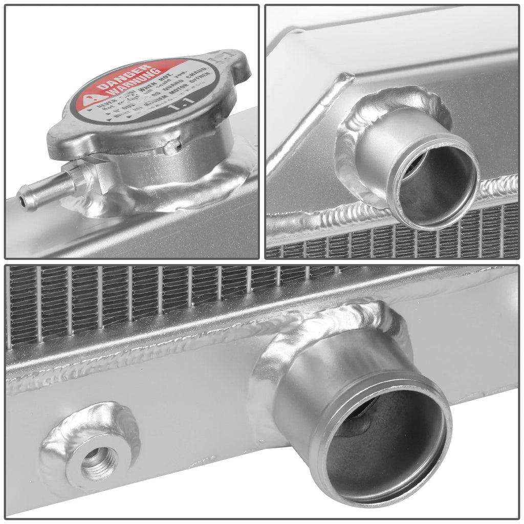 3-Row Aluminum Racing Radiator for Pontiac GTO/Lemans/Tempest V8 (1965–1967)