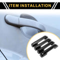 Set of 4 Car Exterior Door Handle Covers for Toyota Tundra (2022) Glossy Black