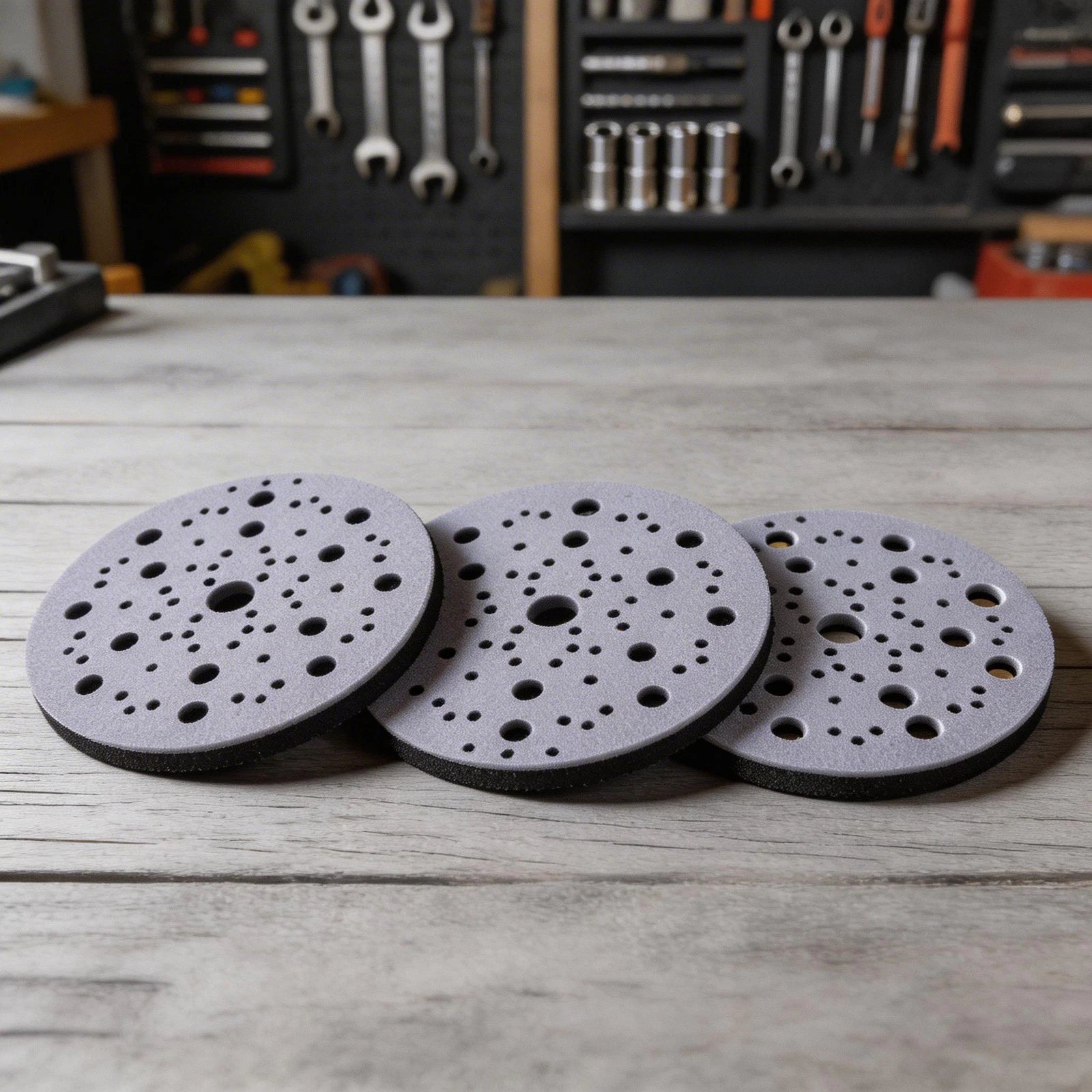 3PCS 150mm Polishing Backing Pads with 70 Holes for Enhanced Cutting