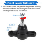 2X Front Lower Ball Joints for Hyundai Sonata (2006–2010) K500035/517603K000