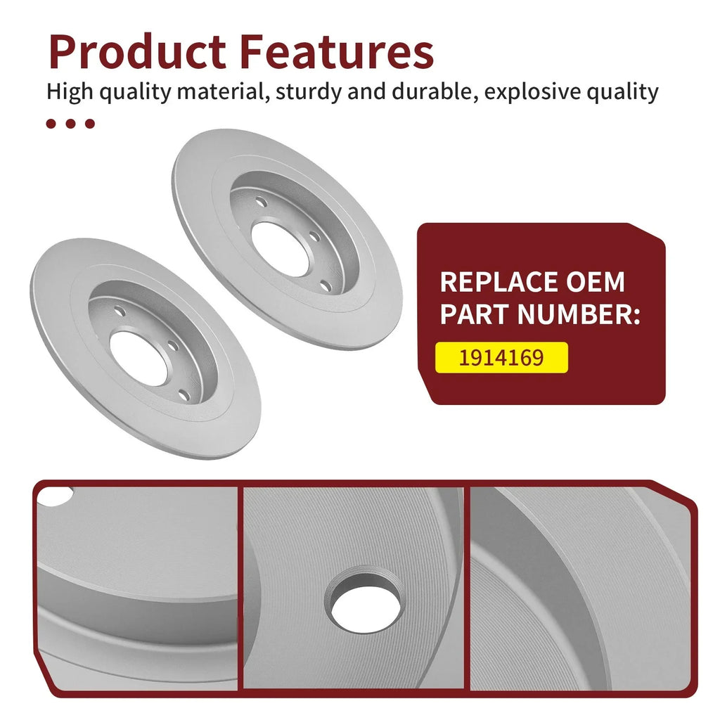 2Pcs Rear Brake Rotor for Polaris RZR Pro S Turbo R 4 XPEDITION XP (2020–2024)