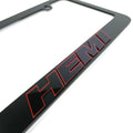 Matte Black License Plate Frame with Red HEMI Letters for Dodge Charger (2006–2023)