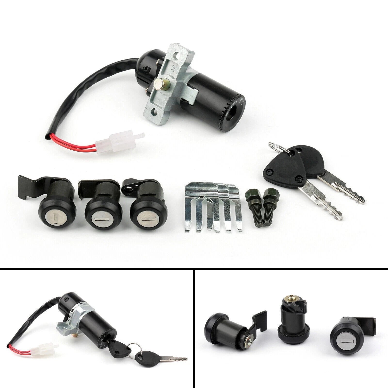 Ignition Switch & Fuel Gas Cap Cover Key Lock Set for Honda FES 125 250 150 (2001–2008)