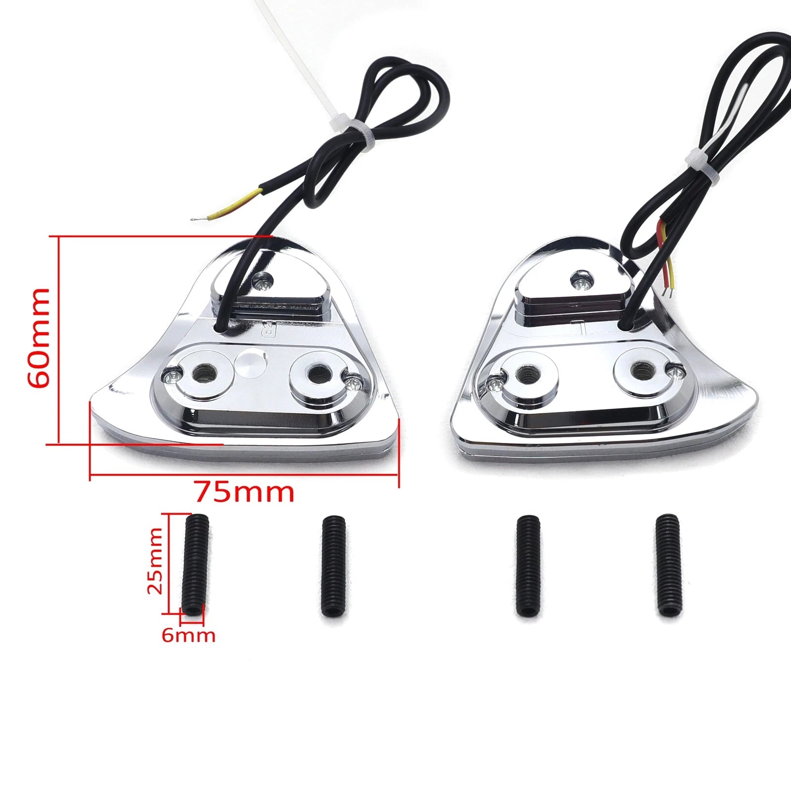 LED Rearview Mirror Base Plate for Yamaha YZF R1 R6 R1S R1M (2015–2023)