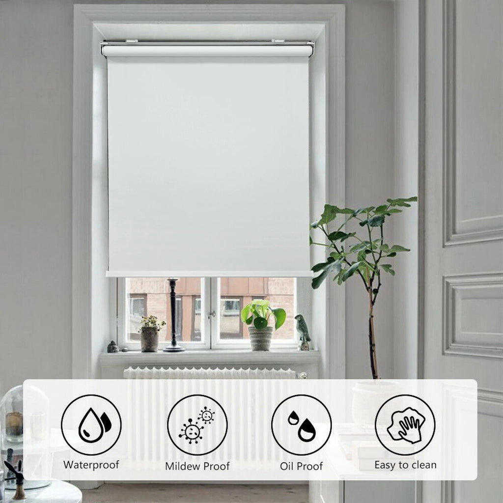 Cordless Roller Shades 32"x72" for Windows - Waterproof Insulated