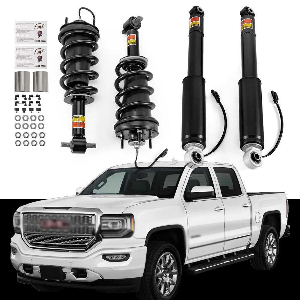 Set of 4 Front & Rear Shock Strut Assemblies for GMC Sierra 1500 Denali (2015–2018)