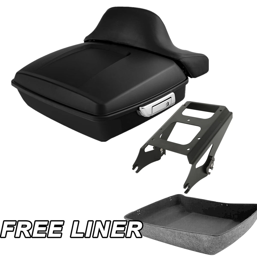 Chopped Trunk Pad Mount Rack for Harley Touring Street Road Glide (2009–2013)