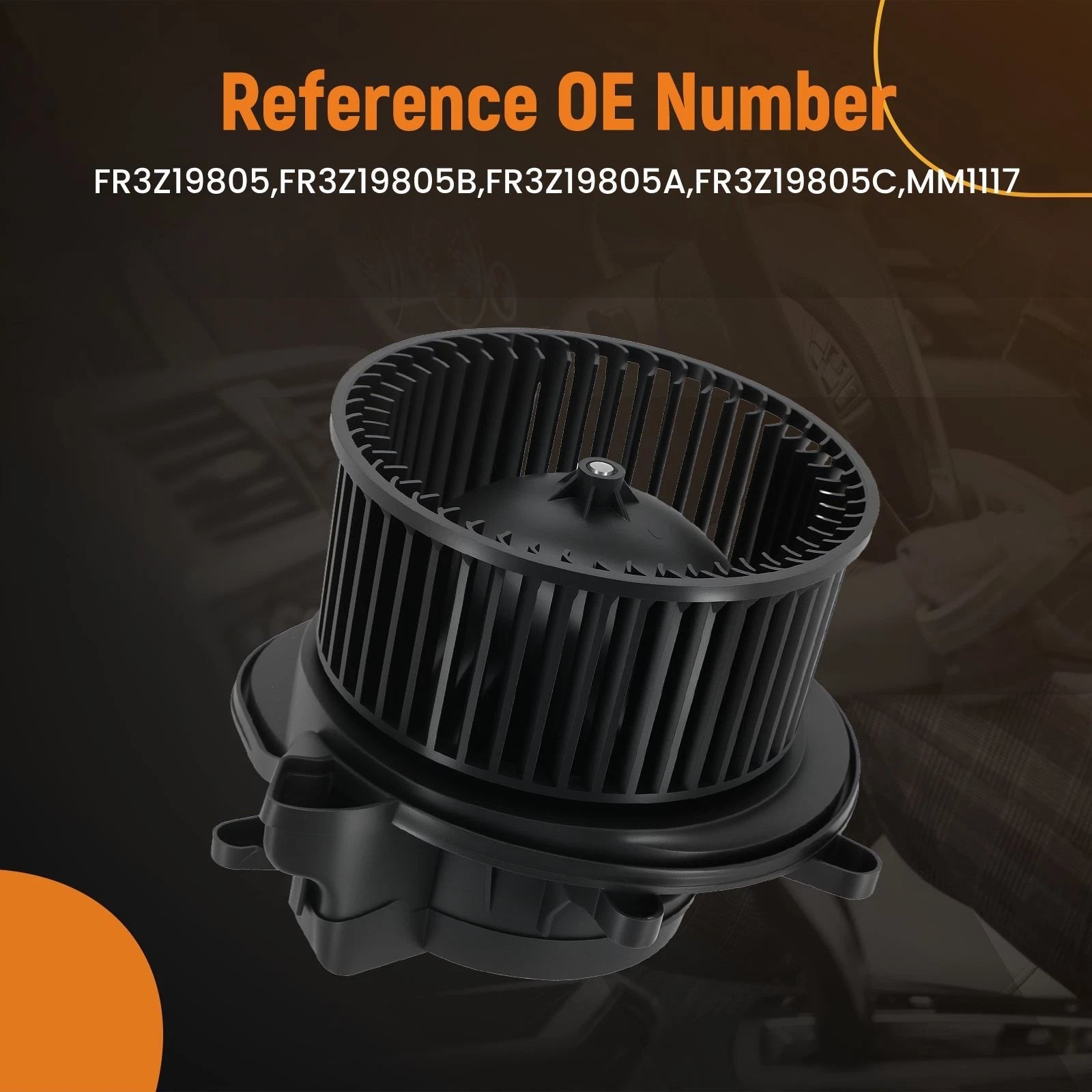 HVAC Heater Blower Motor Fan for Ford Mustang (2015–2020) FR3Z19805 FR3Z19805C