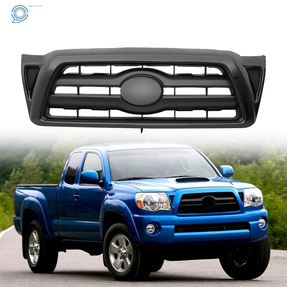 Gloss Black Front Bumper Grill for Toyota Tacoma (2005–2011)