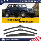 Set of 2 Windshield Wiper Blades for Jeep Wrangler (2000–2022) 15"/15"