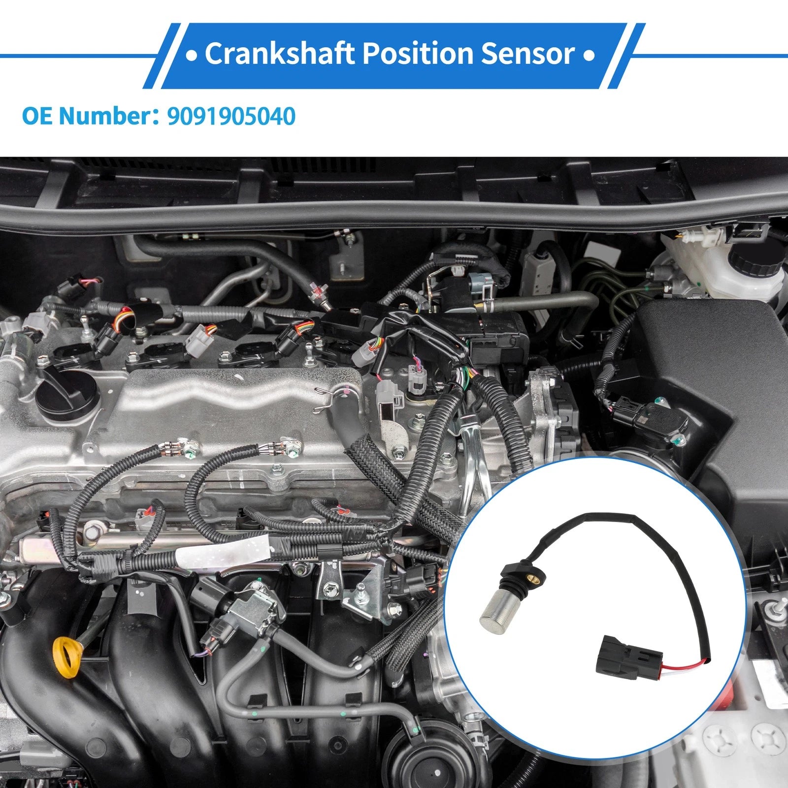 Crankshaft Position Sensor for Lexus LS400 SC300 (1997–2000) No. 9091905040