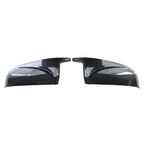 Pair Rear View Mirror Cover Trim for BMW X5 X6 (2007–2013) Carbon Fiber Look