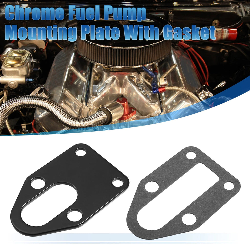 Set of 1 Fuel Pump Mounting Plate with Gasket for Chevy SBC 283 327 (1964–1986)