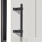 Barn Door Handle for Sliding Door (Carbon Steel, Black Finish)