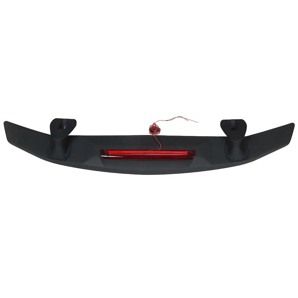 2X Matte Black Trunk Spoiler Wing with LED Lights for Universal Fit